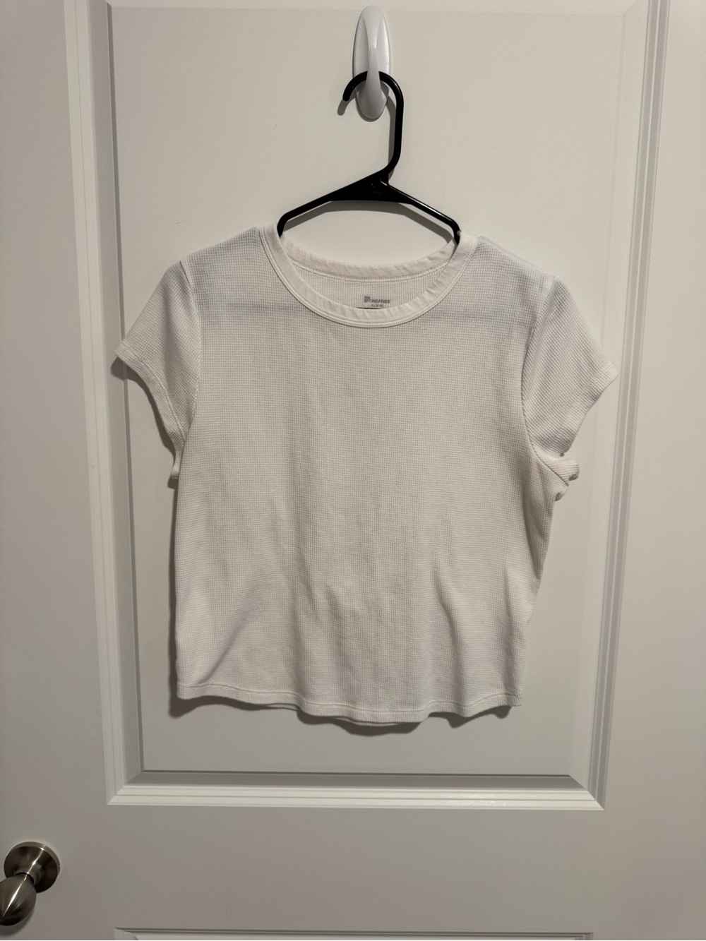 No Boundaries White Waffle Short Sleeve Tee